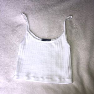 Brandy Melville White Skylar Eyelet Tank